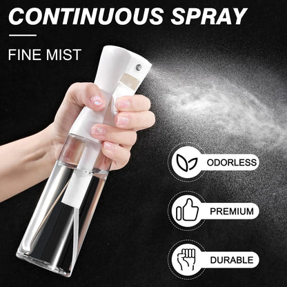 Continuous Spray Bottle for Hair (10.1oz/300ml) 2 Pack Home Essentials Spray Bottles For Cleaning Empty Ultra Fine Water Mister Sprayer For Hairstyling Garden Plants Curly Hair Perfume Etc - WanderMart Co.