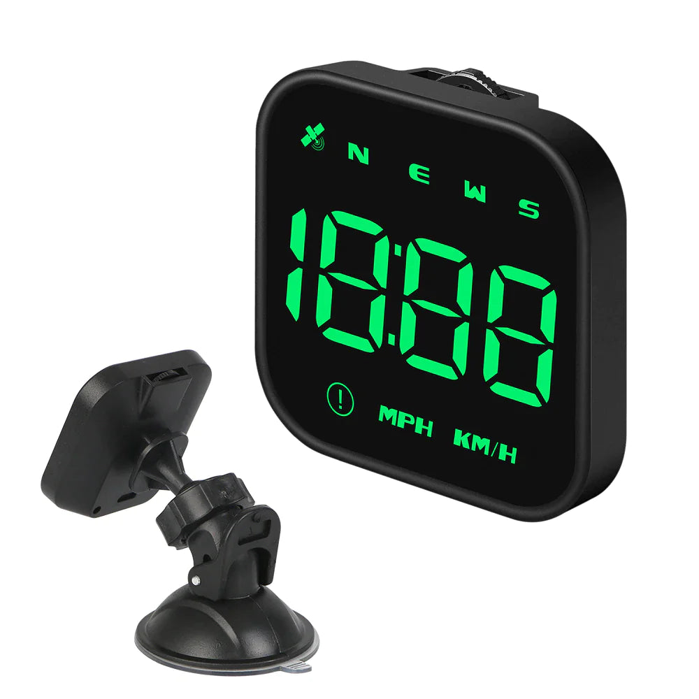 Digital Car HUD GPS Speedometer Head Up Display MPH KMH Compass Overspeed Alarm - WanderMart Co.