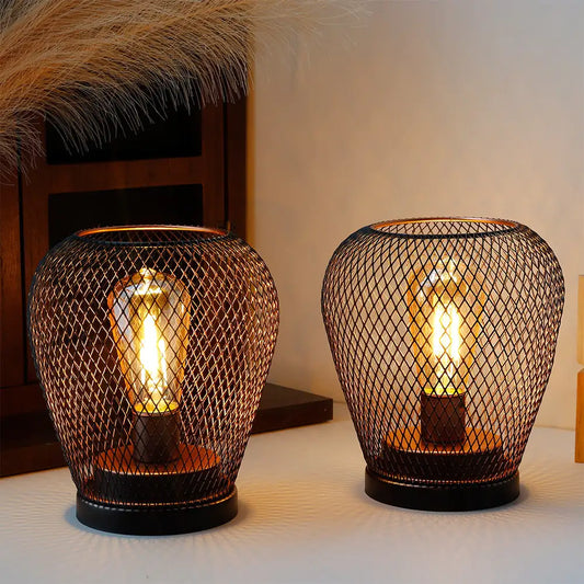 Metal Cage Table Lamp - WanderMart Co.