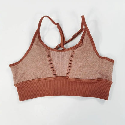 Grey/Beige Sports Bra - WanderMart Co.