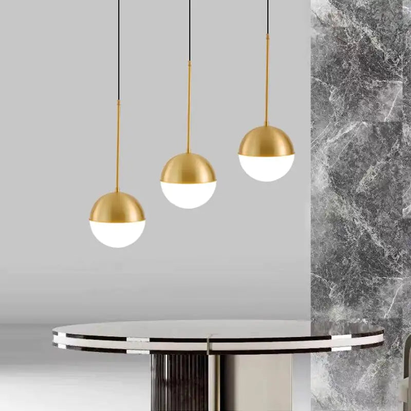 Golden Glass Ball Pendant Light - WanderMart Co.