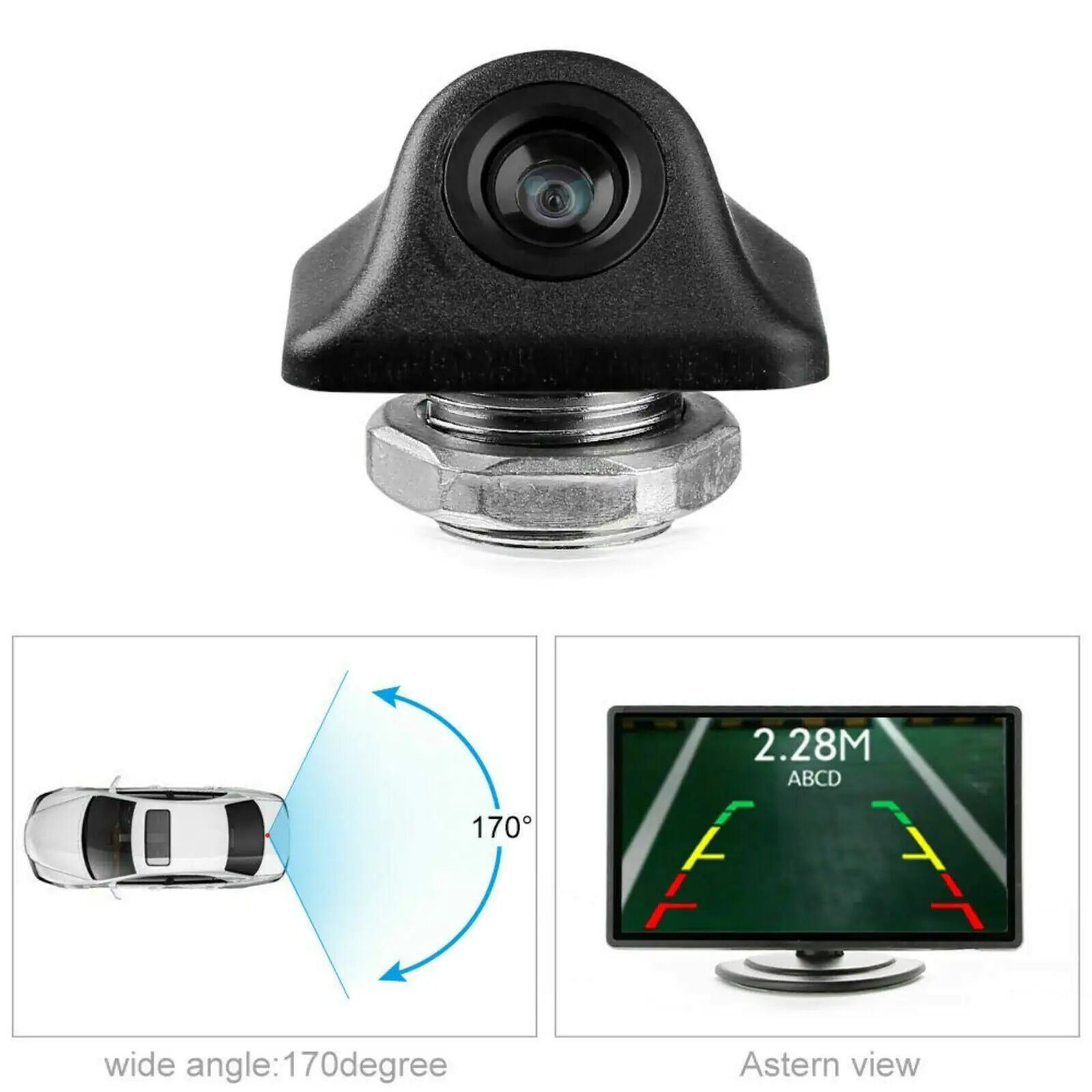 Car Rear View Reverse Camera Parking Backup Cam HD Night Vision Waterproof 170° - WanderMart Co.