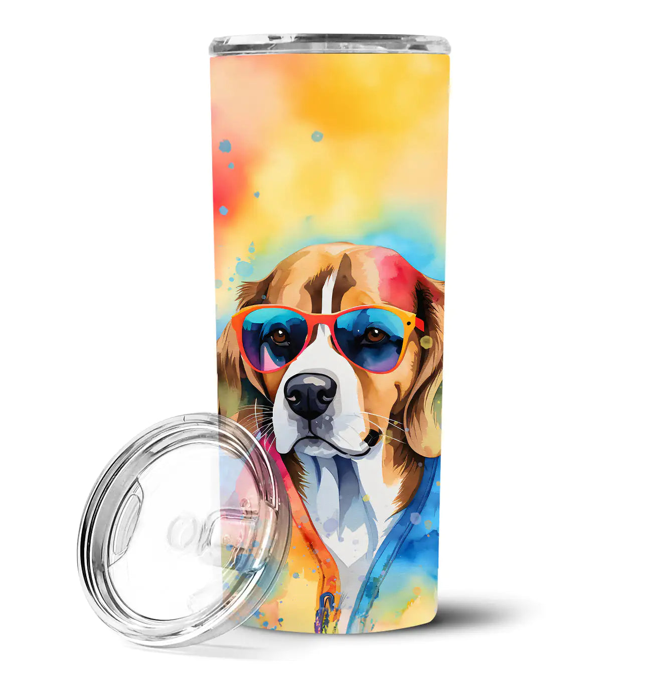 Beagle Hippie Dawg Stainless Steel Skinny Tumbler - WanderMart Co.