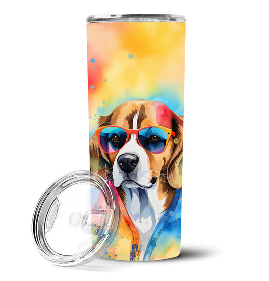 Beagle Hippie Dawg Stainless Steel Skinny Tumbler - WanderMart Co.