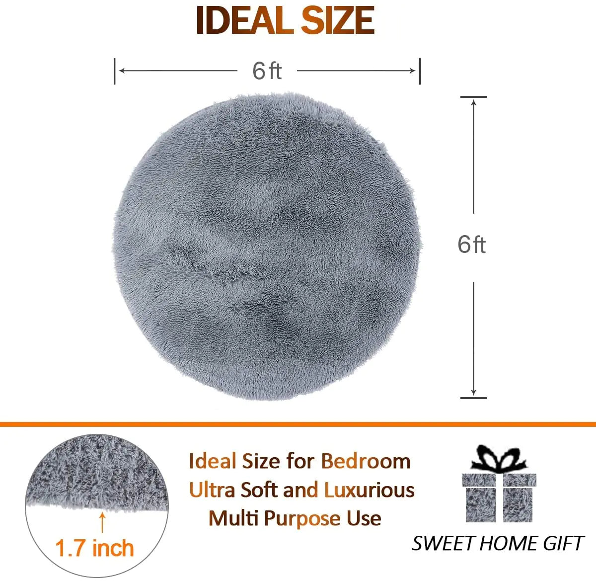 2023 New Warm Thick Round Rug Carpets - WanderMart Co.