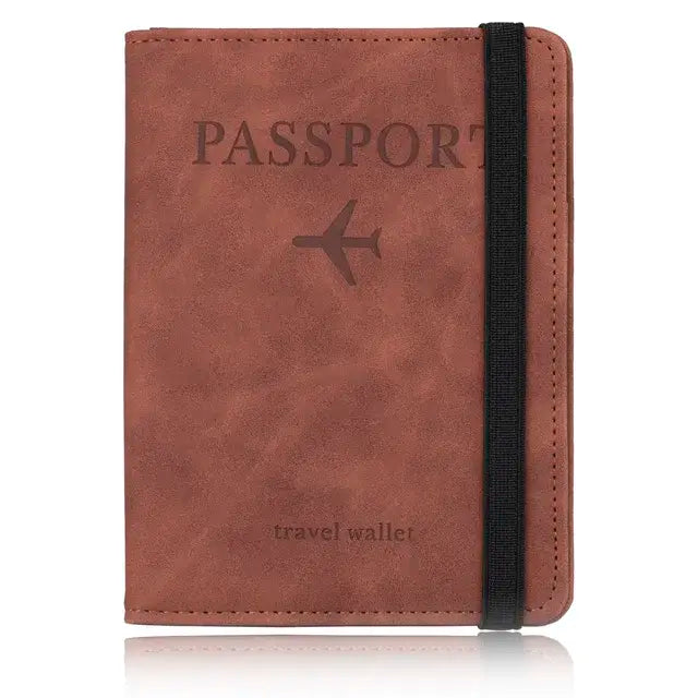 Blocking Passport Holder Leather Travel Wallet - WanderMart Co.