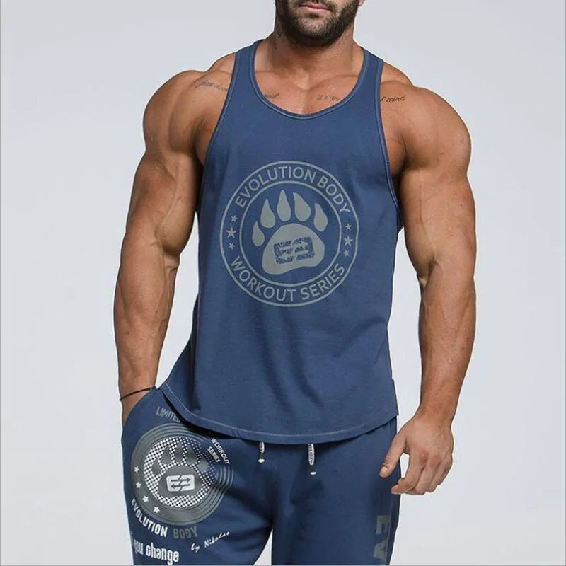 2019 Men's Bodybuilding Stringer Tank Tops: Fitness Singlets - WanderMart Co.