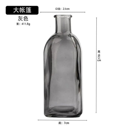 Colorful Glass Vase Transparent Simple Glass Bottle - WanderMart Co.