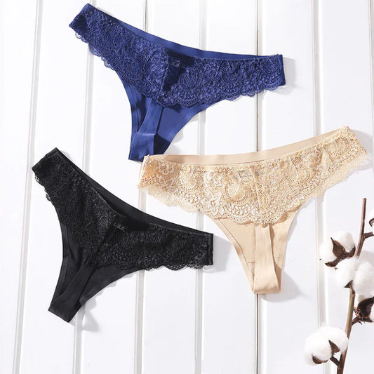 Lace Seamless Underwear Thong - WanderMart Co.