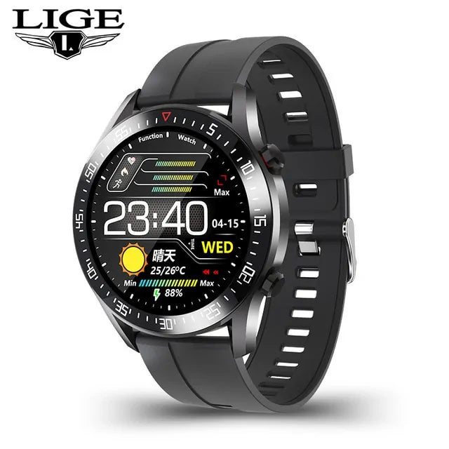 LIGE 2021 New Steel Band Smart Watch - WanderMart Co.