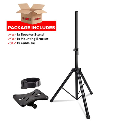 5 Core Speaker Stand Tripod Heavy Duty Adjustable Up to 72 Inch DJ Studio Monitor Stands Pole Mount Black - WanderMart Co.