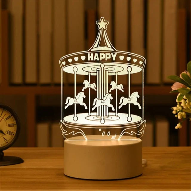 3D Acrylic Lamp for Decoration - WanderMart Co.