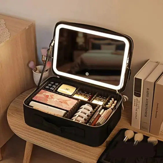 Portable Waterproof LED Makeup Organizer - WanderMart Co.