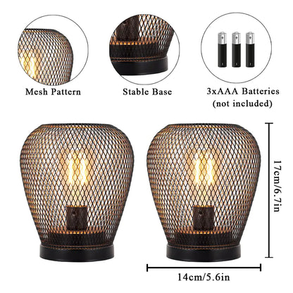 Metal Cage Table Lamp - WanderMart Co.