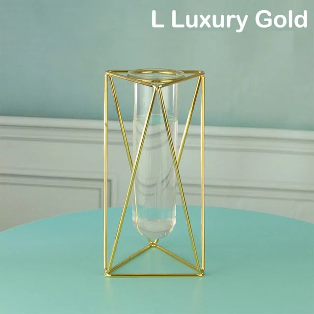 Creative Golden Glass Vase - WanderMart Co.