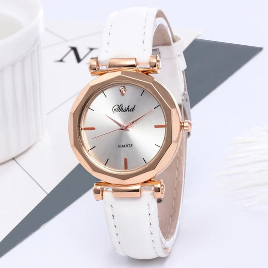 Fashion Women Leather Casual Watch - WanderMart Co.