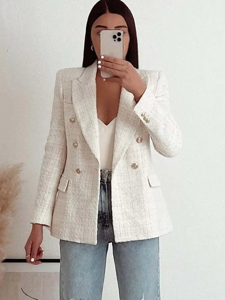 Women Blazer Breasted - WanderMart Co.