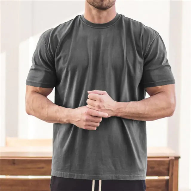 Men Gym Workout Fitness Cotton - WanderMart Co.