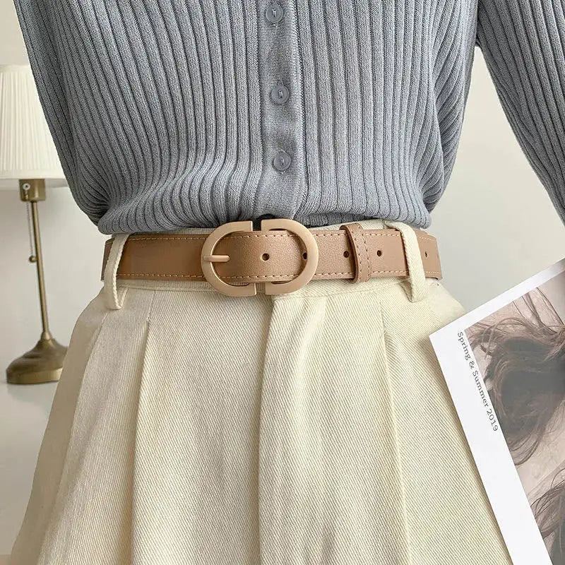 Elegant Leather Fashion Belt - WanderMart Co.