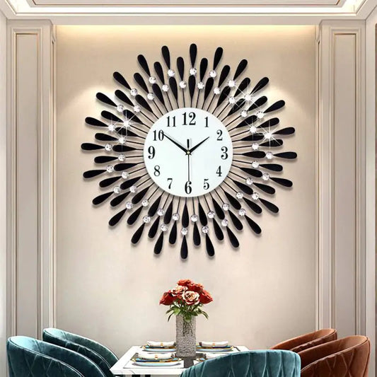 Feather Sun Wall Clock - WanderMart Co.