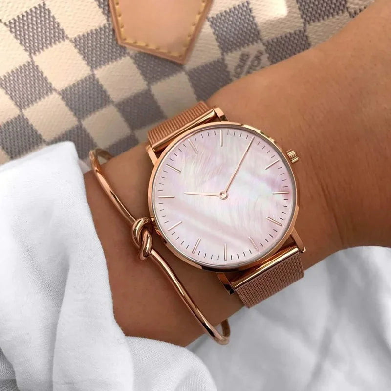 Luxury Brand Rose Gold Watch - WanderMart Co.