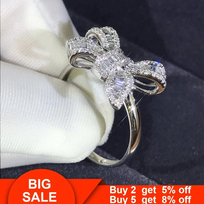 Handmade Bowknot Silver Ring - WanderMart Co.