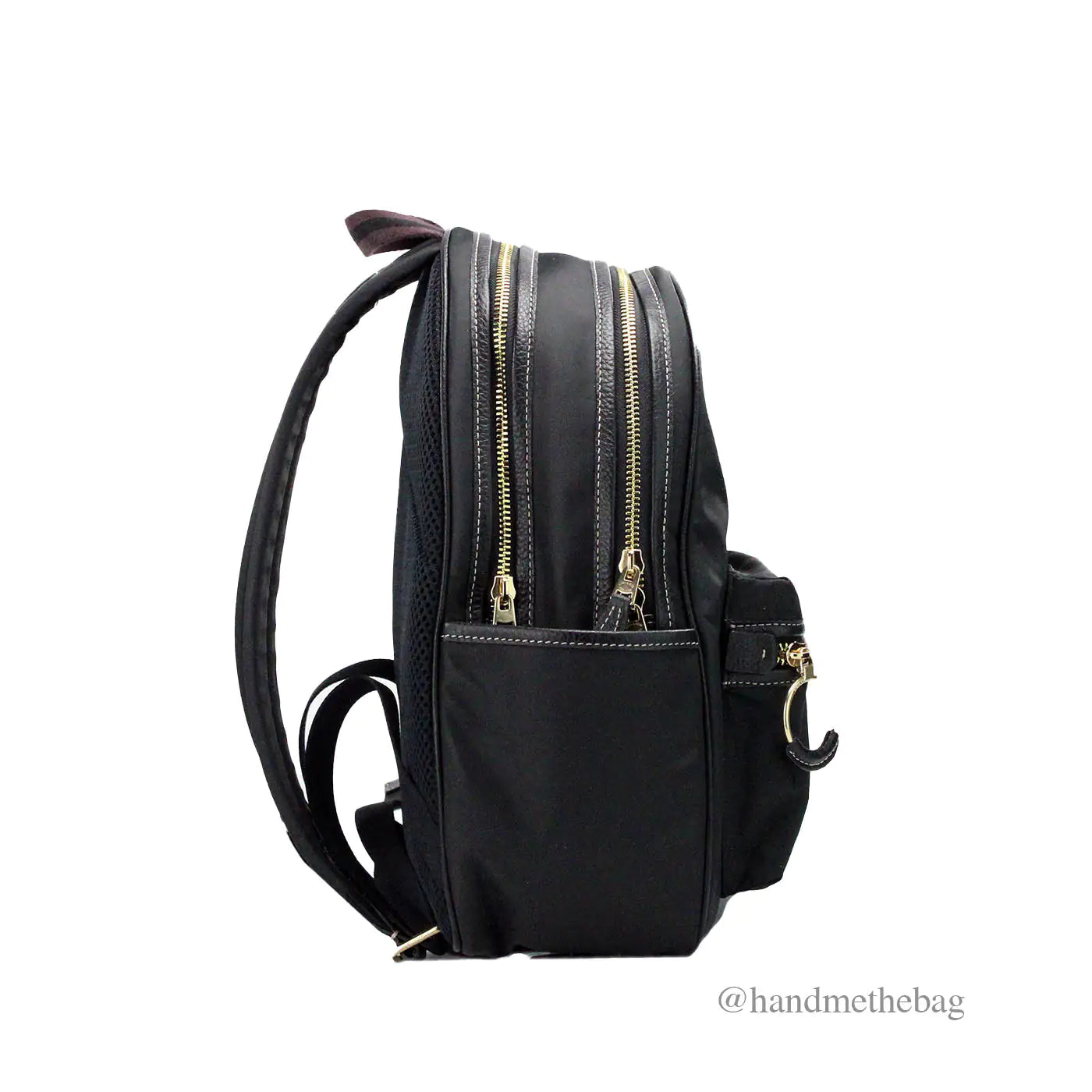 Coach (CA210) Ellis Medium Nylon Black Shoulder Backpack Bag - WanderMart Co.