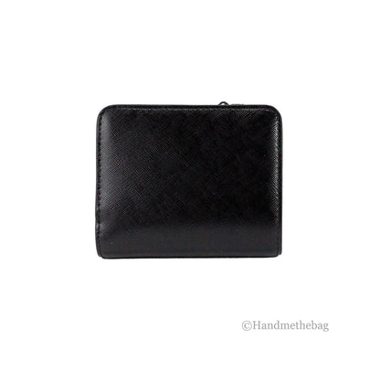 Marc Jacobs Mini Black Leather Compact Coin Pouch Wallet - WanderMart Co.