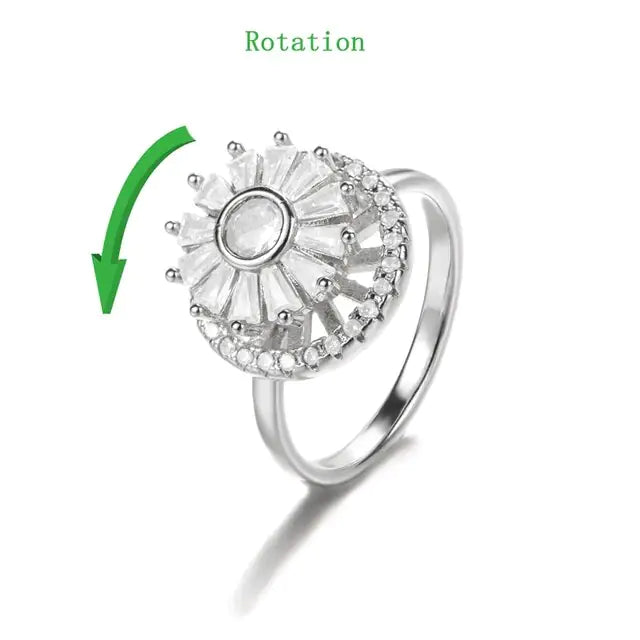 Crystal Sunflower Rings For Women - WanderMart Co.