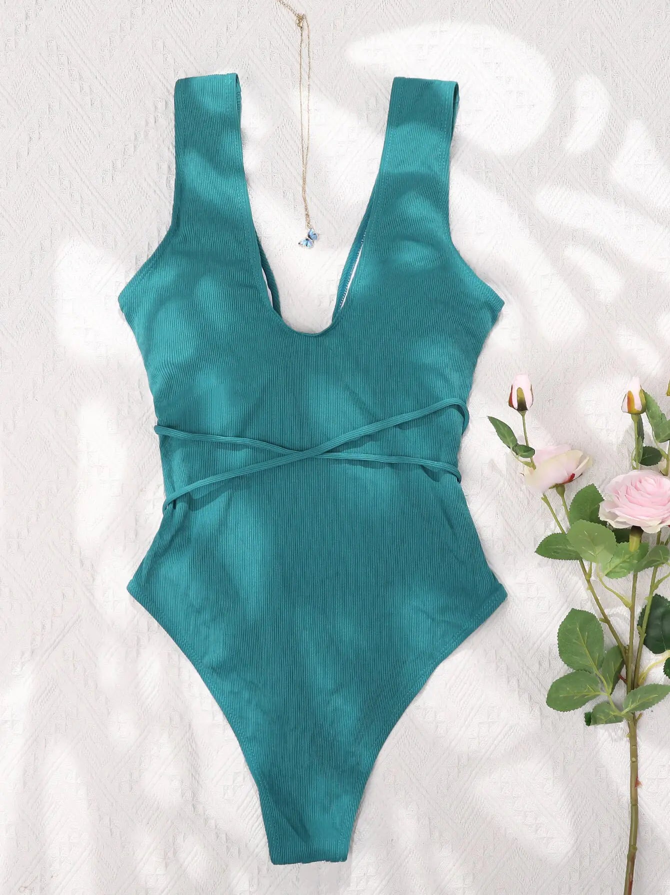 Hollow One-Piece Swimwear - WanderMart Co.