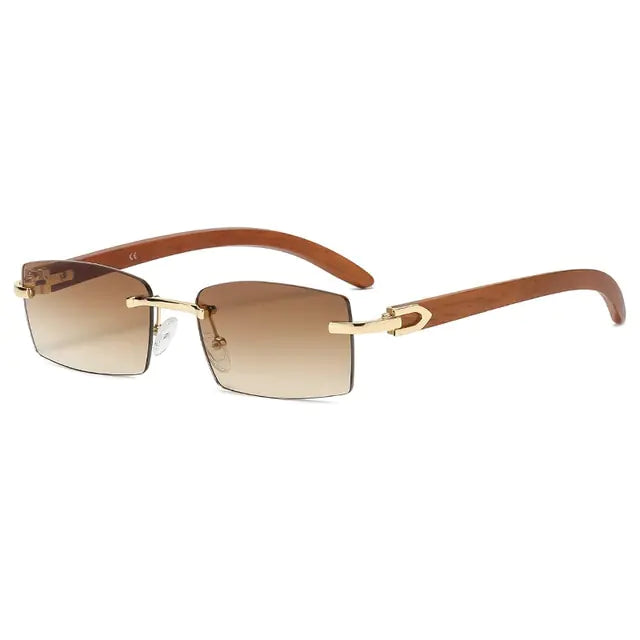 Rectangle Fashion Rimless Sunglasses - WanderMart Co.