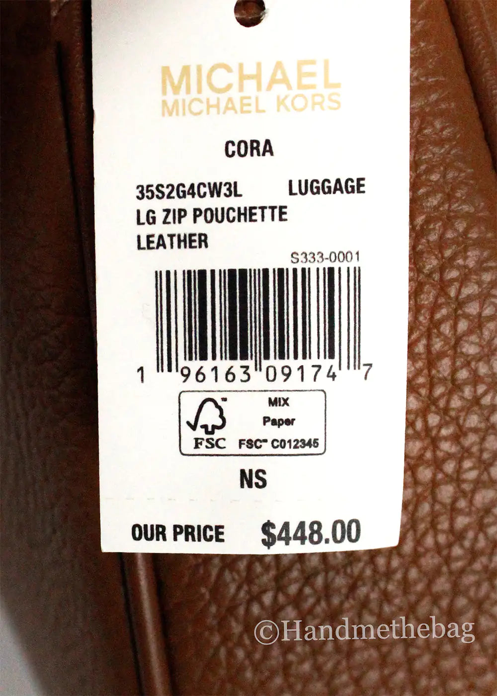 Michael Kors Cora Large Luggage Zip Pouchette Shoulder Bag - WanderMart Co.