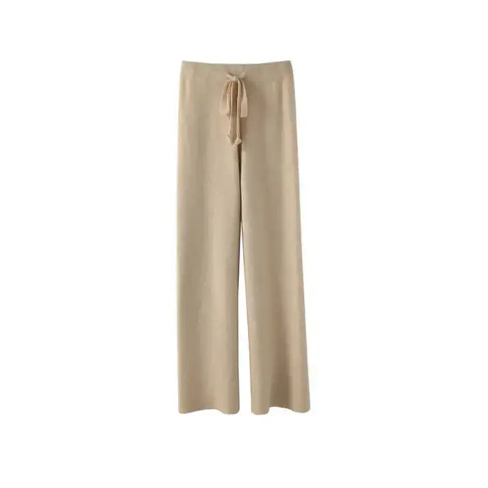 High Waisted Drawstring Pants - WanderMart Co.