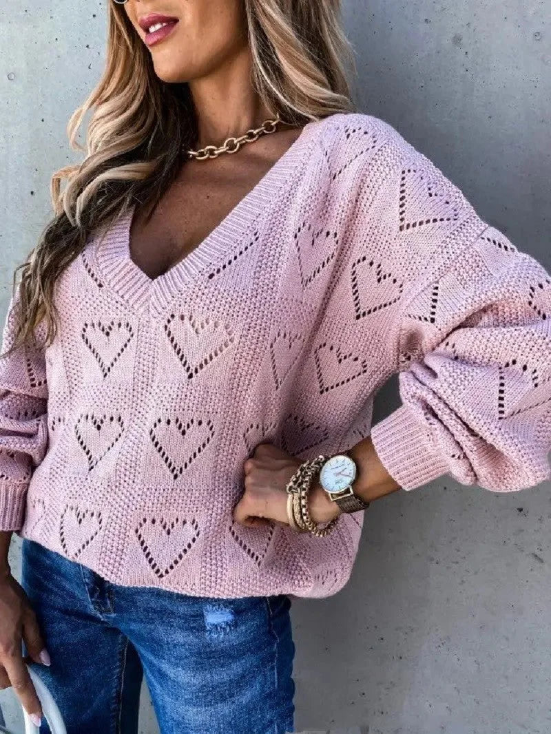 Casual Solid Color Sweater Women - WanderMart Co.