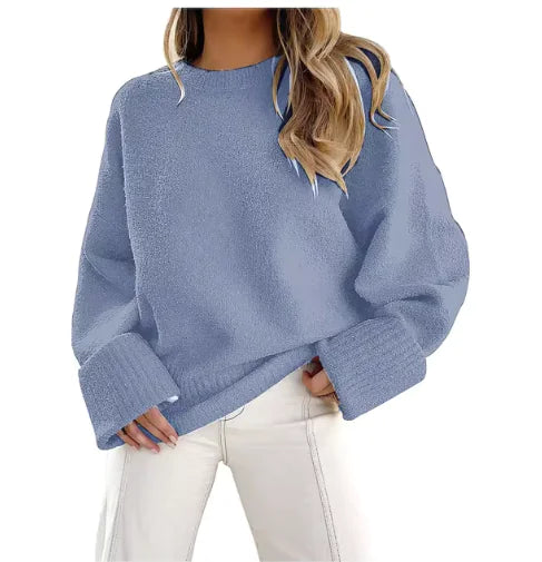 Women’s Fashion Plush Sweater Top - WanderMart Co.