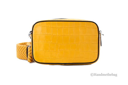 Marc Jacobs Flash Mustard Leather Crossbody Bag - WanderMart Co.