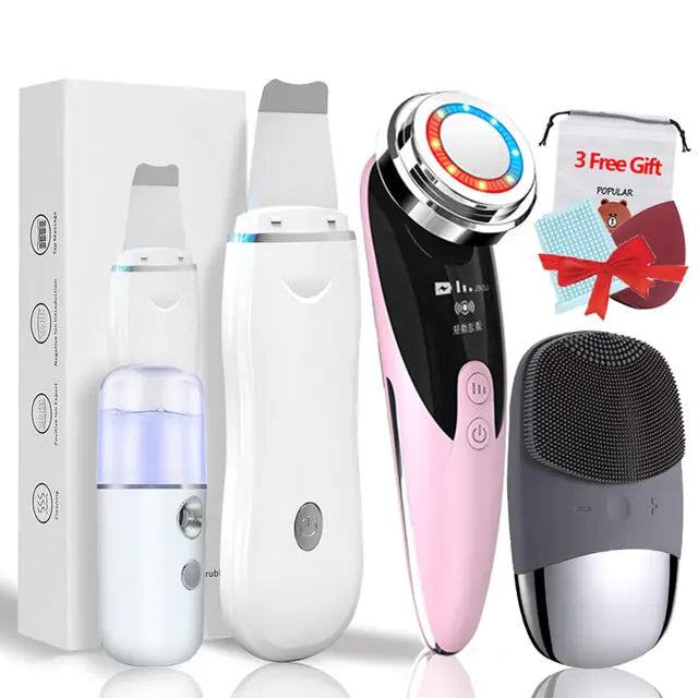 4+3 Kit Ultrasonic Skin Scrubber - WanderMart Co.