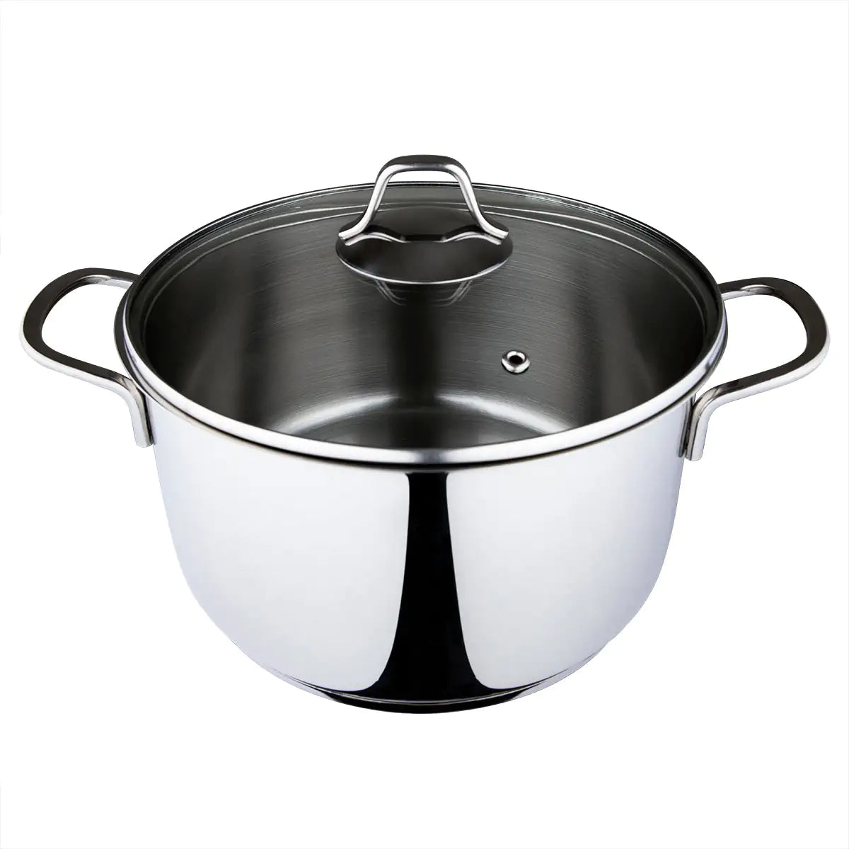 Serenk Modernist Stainless Steel Stock Pot, 24 cm - WanderMart Co.