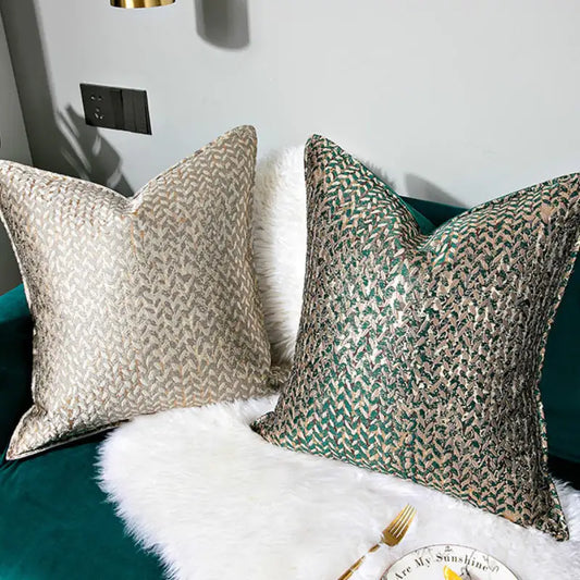 Beige Woven Cushion Cover - WanderMart Co.