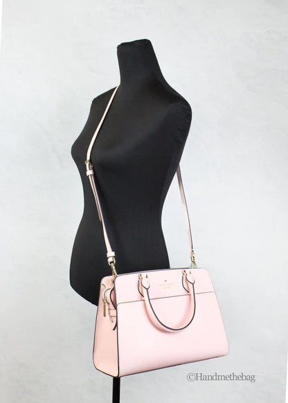 Kate Spade Madison Medium Conch Pink Saffiano Leather Satchel - WanderMart Co.