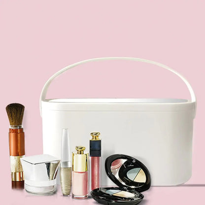 Cosmetics Box Travel Makeup Organizer with Mirror - WanderMart Co.