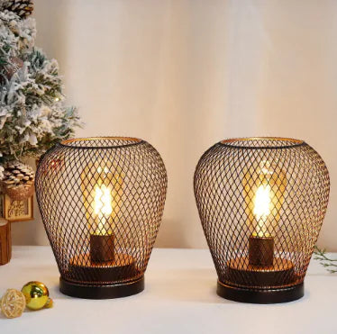 Metal Cage Table Lamp - WanderMart Co.