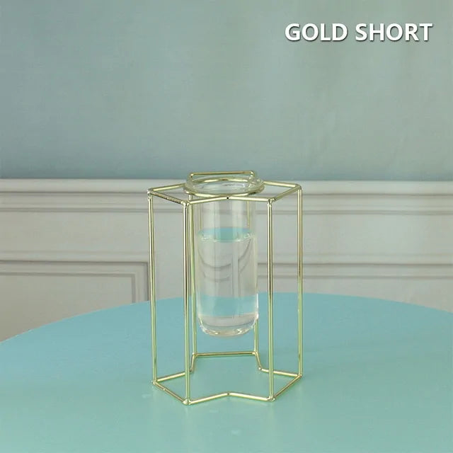 Creative Golden Glass Vase - WanderMart Co.