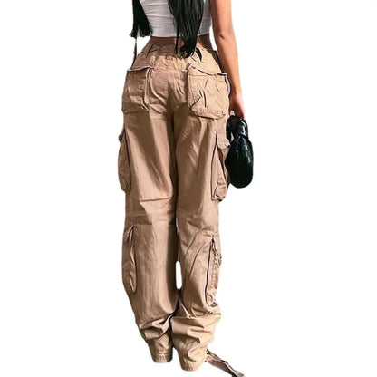 Cargo Solid Baggy Pants - WanderMart Co.