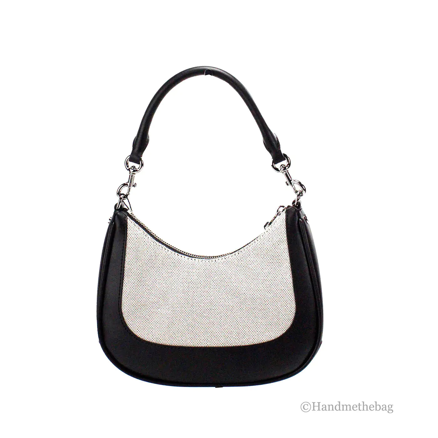 Marc Jacobs Terry Canvas Leather Hobo Shoulder Bag - WanderMart Co.