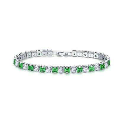 Clear Square Cubic Zirconia Tennis Bracelet - WanderMart Co.