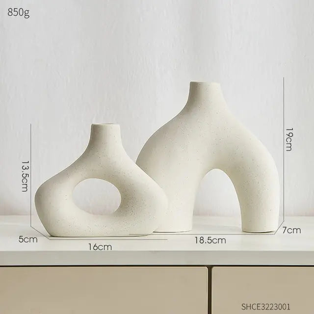 Modern Nordic Style Ceramic Vase - WanderMart Co.