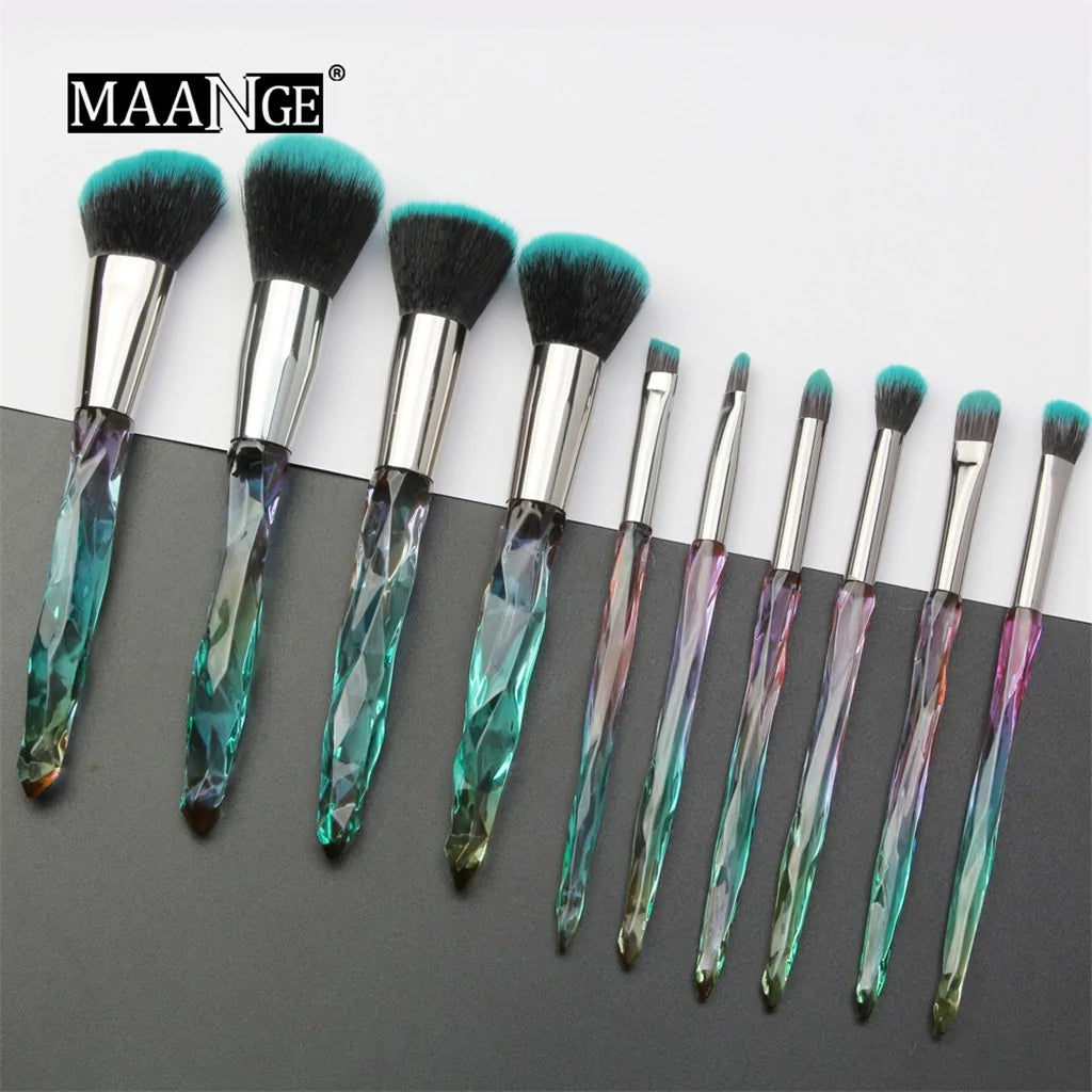 Professional Crystal Handle Makeup Brush Set - WanderMart Co.