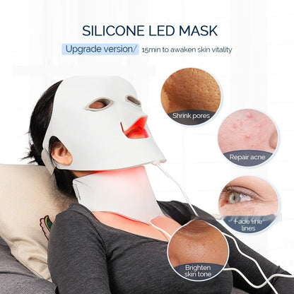 7-Color LED Silicone Face Mask – Skin Rejuvenation & Acne Treatment - WanderMart Co.