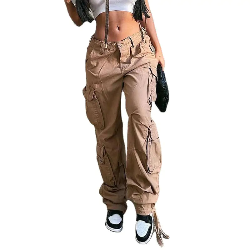 Cargo Solid Baggy Pants - WanderMart Co.